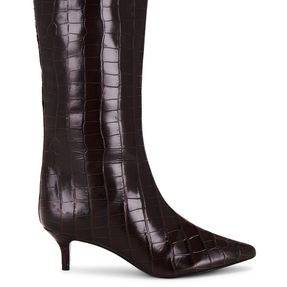 Maryana kitten heel Brown Croc-Embossed - SCHUTZ